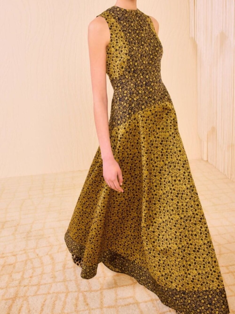 NWOT ULLA JOHNSON Isadora Drop Waist Maxi Dress in Lynx S $1,690 - Picture 3 of 8